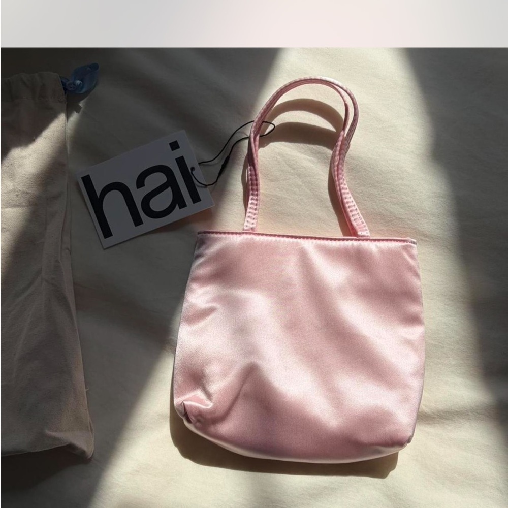Hai Pink Satin Tote Bag